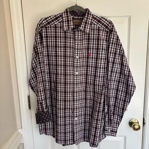 Ariat Men's Checkered Shirt - Black, White, Red